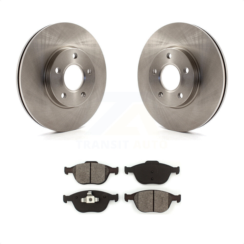 Front Disc Brake Rotors And Semi-Metallic Pads Kit For 2010-2013 Ford Connect K8S-100168 by Transit Auto