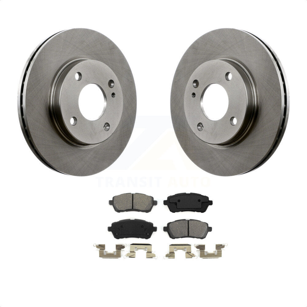 Front Disc Brake Rotors And Semi-Metallic Pads Kit For Ford Fiesta K8S-100171 by Transit Auto