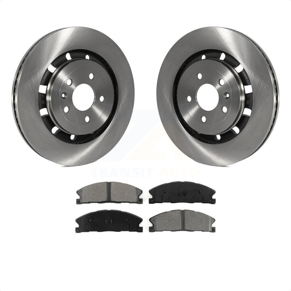 Front Disc Brake Rotors And Semi-Metallic Pads Kit For Ford Explorer Taurus Flex Police Interceptor Utility Lincoln Sedan MKS MKT Special Service K8S-100173 by Transit Auto