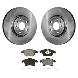 Front Disc Brake Rotors And Semi-Metallic Pads Kit For Ford Fusion Lincoln MKZ K8S-100174
