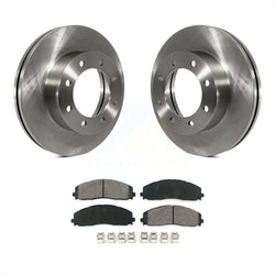 Front Disc Brake Rotors And Semi-Metallic Pads Kit For Ford F-250 Super Duty F-350 F-450 K8S-100176