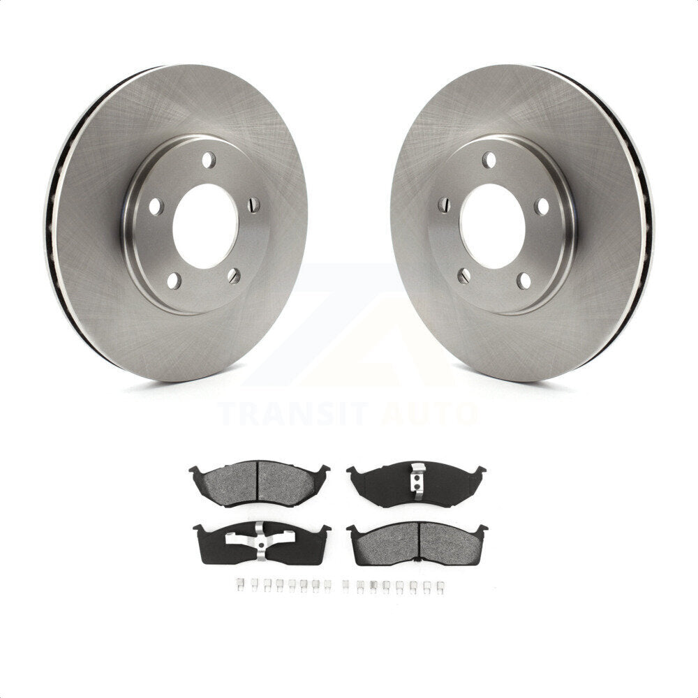 Front Disc Brake Rotor And Semi-Metallic Pad Kit For 1996-1996 Dodge Grand Caravan Plymouth Chrysler Town & Country Voyager With 15" Factory Wheels or 16" K8S-100184 by Transit Auto