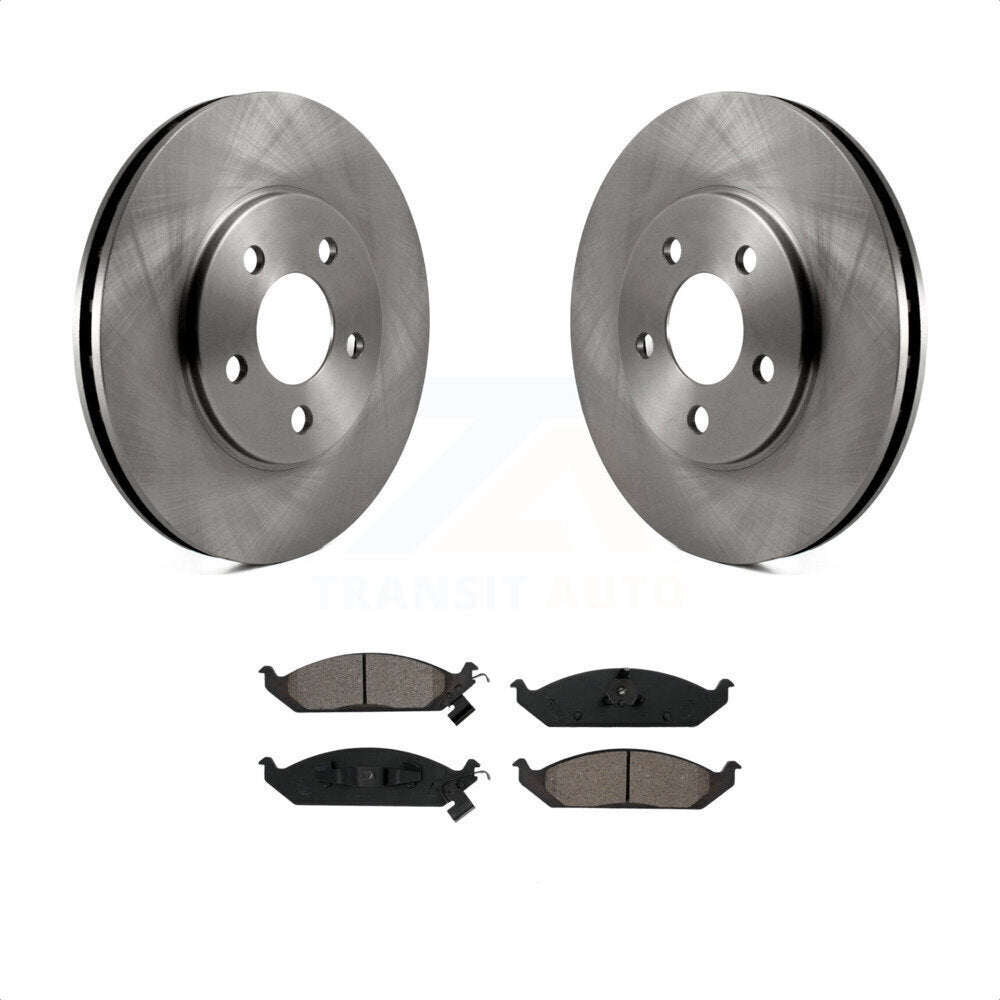 Front Disc Brake Rotors And Semi-Metallic Pads Kit For Chrysler Sebring Dodge Stratus Cirrus Plymouth Breeze K8S-100191 by Transit Auto