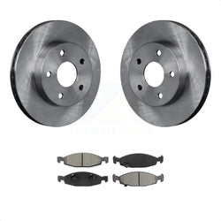 Front Disc Brake Rotors And Semi-Metallic Pads Kit For 1999-2002 Jeep Grand Cherokee With Teves & ATE Caliper K8S-100198