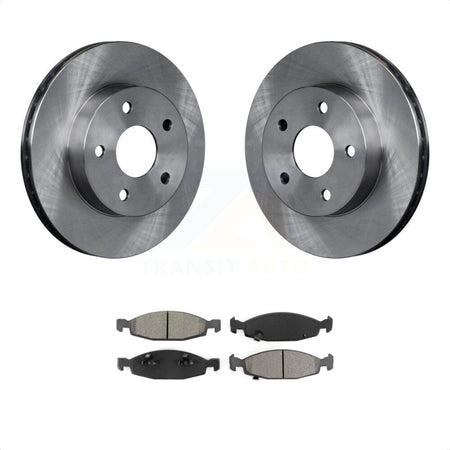 Front Disc Brake Rotors And Semi-Metallic Pads Kit For 1999-2002 Jeep Grand Cherokee With Teves & ATE Caliper K8S-100198 by Transit Auto