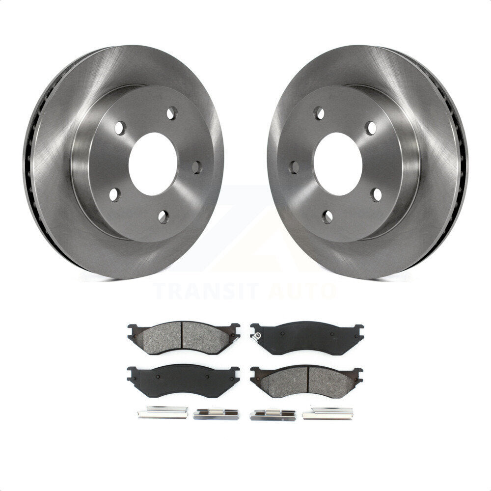 Front Disc Brake Rotors And Semi-Metallic Pads Kit For 2000-2001 Dodge Ram 1500 RWD K8S-100202 by Transit Auto