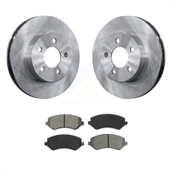 Front Disc Brake Rotors And Semi-Metallic Pads Kit For 2002-2007 Jeep Liberty K8S-100209