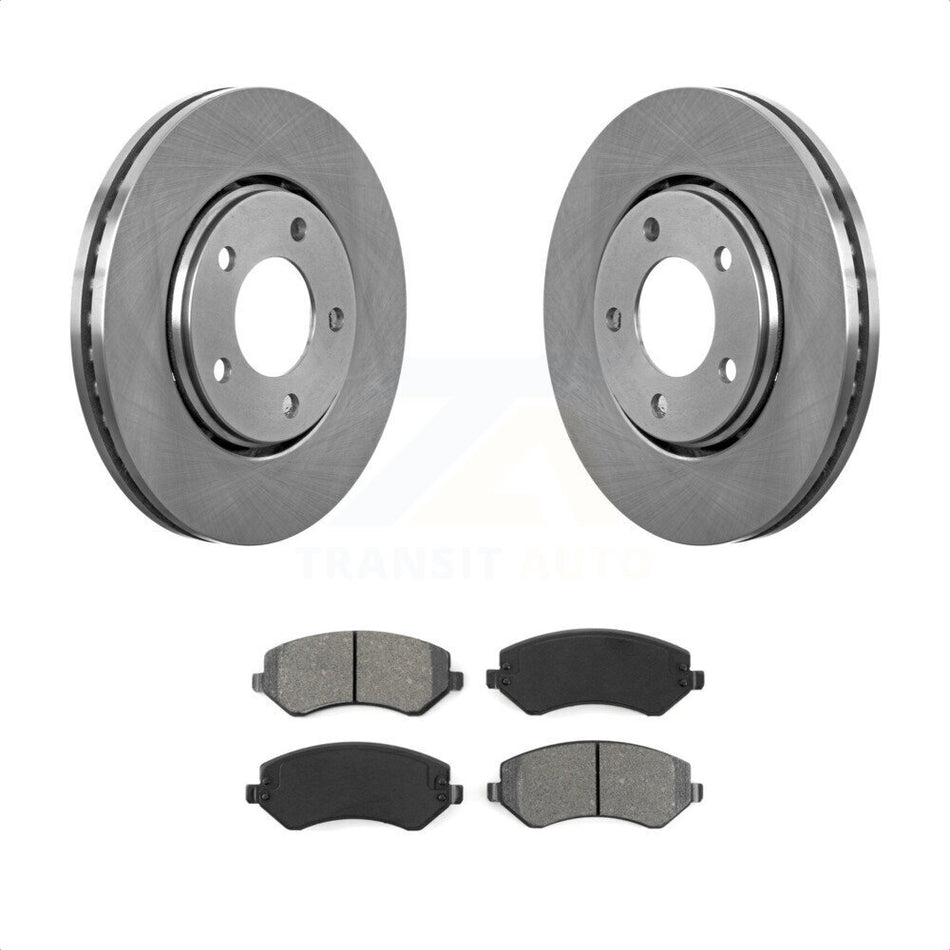 Front Disc Brake Rotors And Semi-Metallic Pads Kit For Dodge Chrysler Town & Country Grand Caravan Voyager K8S-100210 by Transit Auto