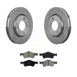 Front Disc Brake Rotors And Semi-Metallic Pads Kit For Dodge Caravan Chrysler Voyager K8S-100211
