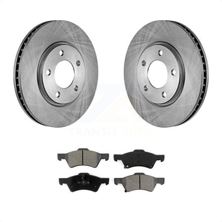 Front Disc Brake Rotors And Semi-Metallic Pads Kit For Dodge Grand Caravan Chrysler Town & Country Voyager K8S-100213 by Transit Auto