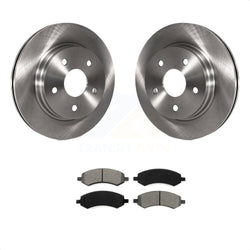 Front Disc Brake Rotors And Semi-Metallic Pads Kit For Ram 1500 Dodge Classic Durango Chrysler Aspen K8S-100214