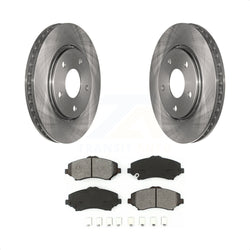 Front Disc Brake Rotors And Semi-Metallic Pads Kit For Dodge Grand Caravan Chrysler Town & Country Journey Volkswagen Routan Ram C/V K8S-100233
