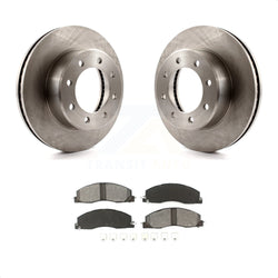 Front Disc Brake Rotors And Semi-Metallic Pads Kit For Ram 2500 3500 1500 Dodge K8S-100236