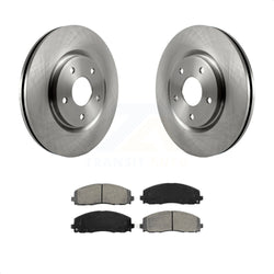 Front Disc Brake Rotors And Semi-Metallic Pads Kit For Dodge Grand Caravan Chrysler Journey Town & Country Pacifica Ram C/V Volkswagen Routan Voyager K8S-100242
