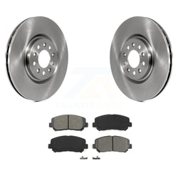 Front Disc Brake Rotors And Semi-Metallic Pads Kit For 2014-2017 Jeep Cherokee With Single Piston Caliper K8S-100244