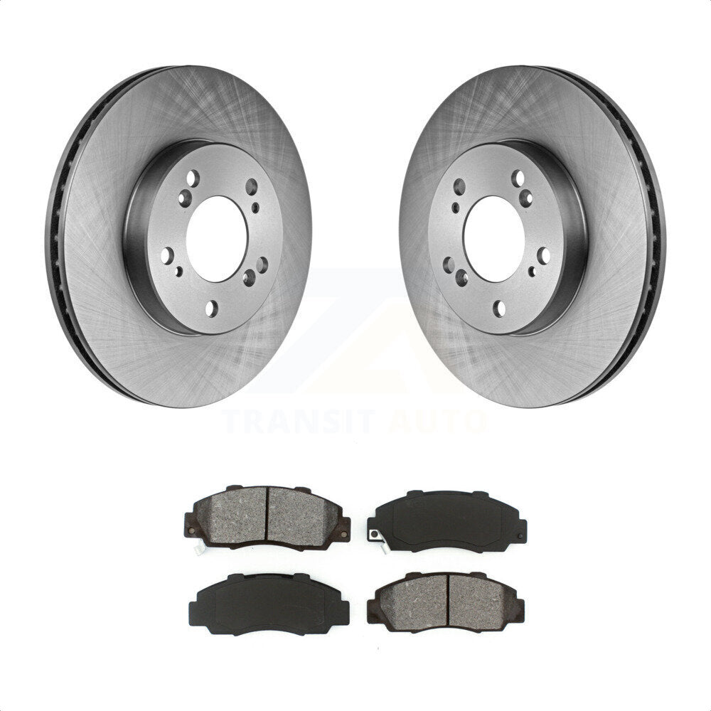 Front Disc Brake Rotors And Semi-Metallic Pads Kit For Honda CR-V Acura Integra Prelude Odyssey Legend TL RL Isuzu Oasis K8S-100245 by Transit Auto