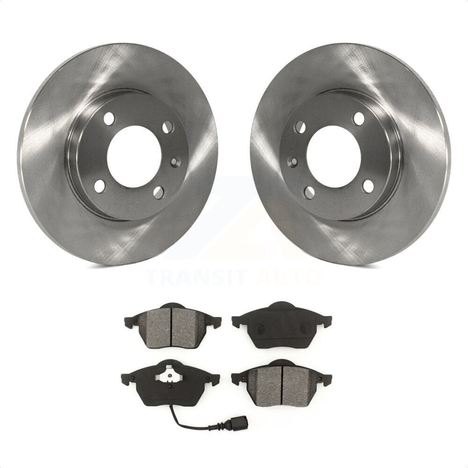 Front Disc Brake Rotors And Semi-Metallic Pads Kit For 1996-1998 Volkswagen Jetta 2.8L With 239mm Diameter Rotor K8S-100248 by Transit Auto