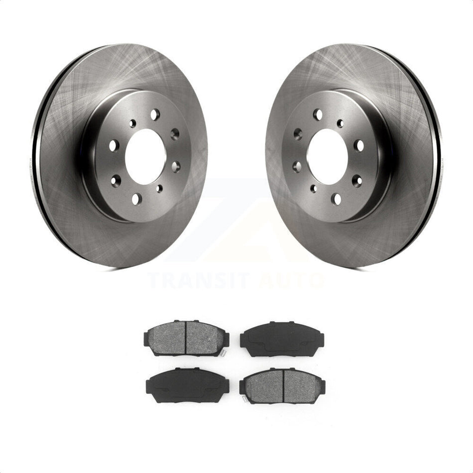 Front Disc Brake Rotors And Semi-Metallic Pads Kit For Acura Integra Honda Civic K8S-100262 by Transit Auto