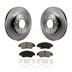Front Disc Brake Rotors And Semi-Metallic Pads Kit For Honda Civic Fit del Sol K8S-100263