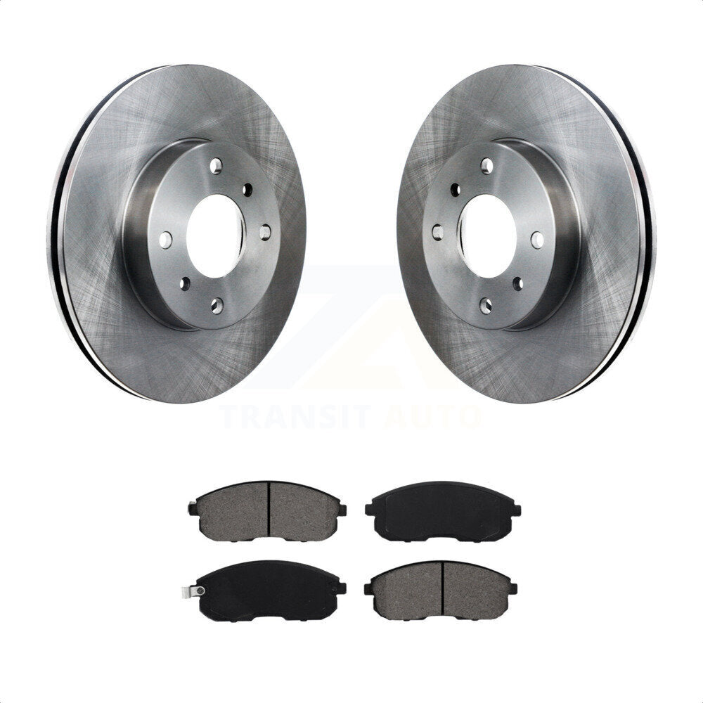 Front Disc Brake Rotors And Semi-Metallic Pads Kit For Nissan Sentra Altima Infiniti G20 INFINITI K8S-100286 by Transit Auto