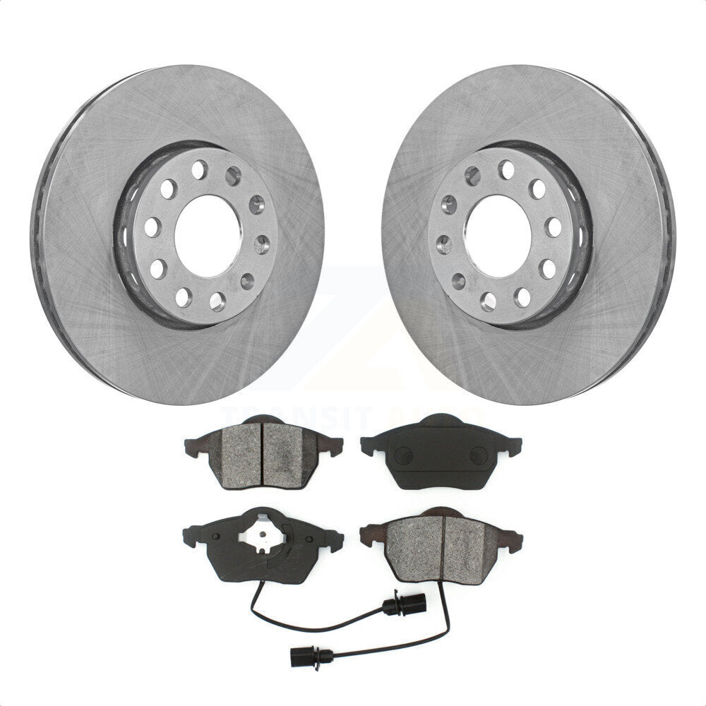 Front Disc Brake Rotors And Semi-Metallic Pads Kit For Volkswagen Passat Audi A4 Quattro A6 K8S-100288 by Transit Auto