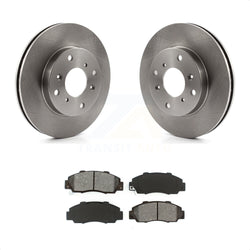 Front Disc Brake Rotors And Semi-Metallic Pads Kit For 1993-1994 Honda Prelude VTEC K8S-100316