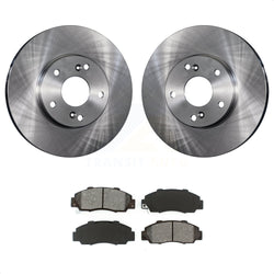 Front Disc Brake Rotors And Semi-Metallic Pads Kit For 1998-2002 Honda Accord 3.0L K8S-100319