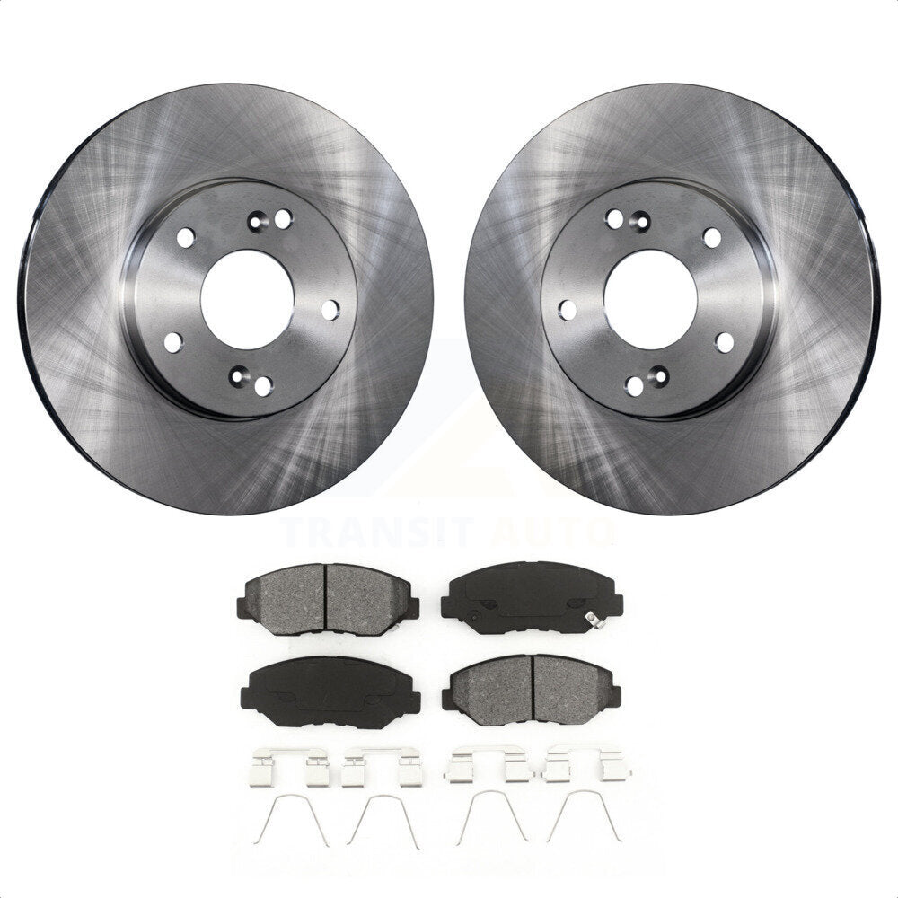 Front Disc Brake Rotors And Semi-Metallic Pads Kit For Honda Accord Civic Element Fit Acura ILX CR-Z K8S-100321 by Transit Auto