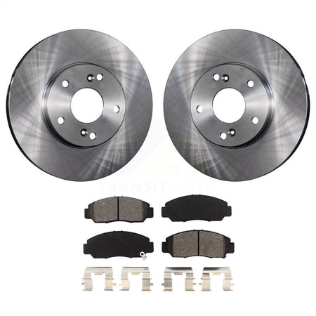 Front Disc Brake Rotors And Semi-Metallic Pads Kit For Honda Accord Civic Acura CSX K8S-100322 by Transit Auto