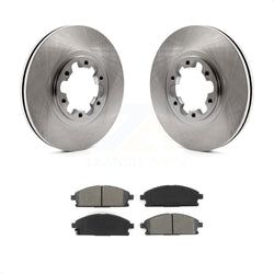 Front Disc Brake Rotors And Semi-Metallic Pads Kit For Nissan Pathfinder INFINITI QX4 K8S-100323