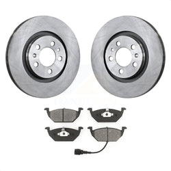 Front Disc Brake Rotors And Semi-Metallic Pads Kit For Volkswagen Jetta Beetle Golf City K8S-100329