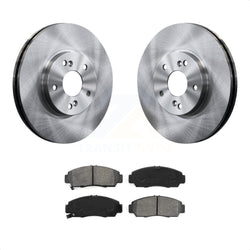 Front Disc Brake Rotors And Semi-Metallic Pads Kit For Honda Accord Acura TSX K8S-100336