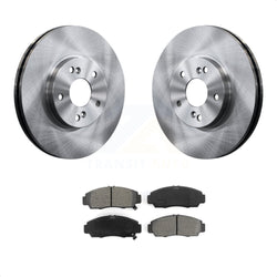 Front Disc Brake Rotors And Semi-Metallic Pads Kit For Honda Accord Acura TL TSX CL K8S-100337