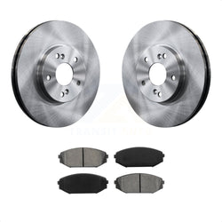 Front Disc Brake Rotors And Semi-Metallic Pads Kit For Honda Odyssey Acura MDX K8S-100338