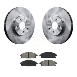 Front Disc Brake Rotors And Semi-Metallic Pads Kit For 2003-2006 Acura MDX K8S-100339