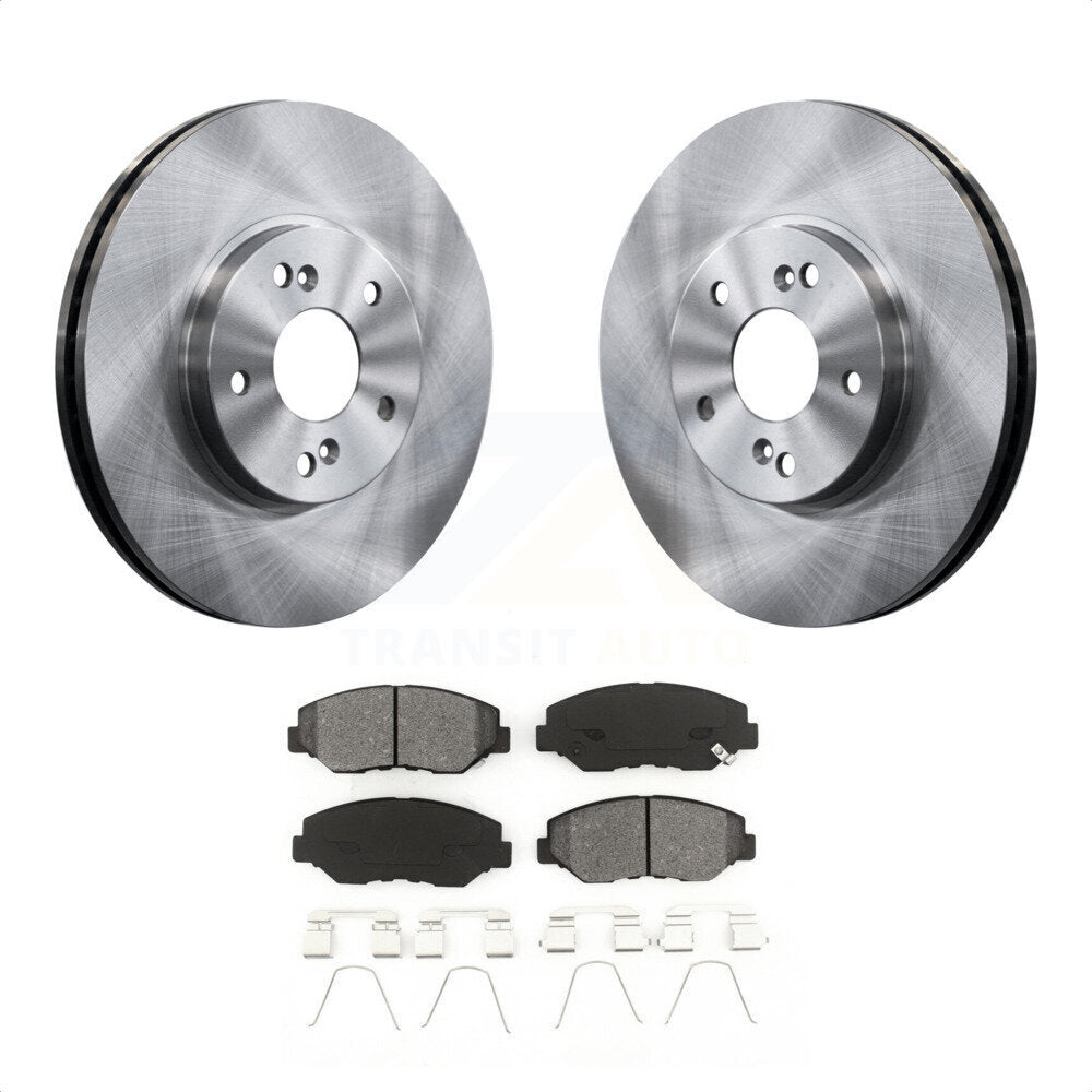 Front Disc Brake Rotors And Semi-Metallic Pads Kit For Honda Pilot Accord K8S-100340 by Transit Auto