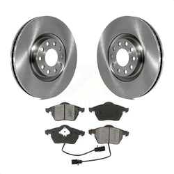 Front Disc Brake Rotors And Semi-Metallic Pads Kit For 2000 Audi A6 Quattro With 320mm Diameter Rotor K8S-100369