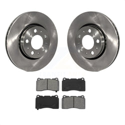 Front Disc Brake Rotors And Semi-Metallic Pads Kit For 2005-2007 Volvo V70 R With 286mm Diameter Rotor K8S-100375
