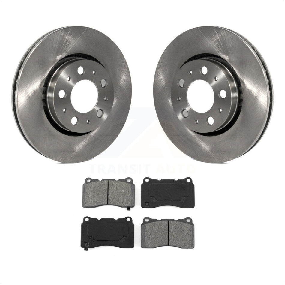 Front Disc Brake Rotors And Semi-Metallic Pads Kit For 2005-2007 Volvo V70 R With 286mm Diameter Rotor K8S-100375 by Transit Auto