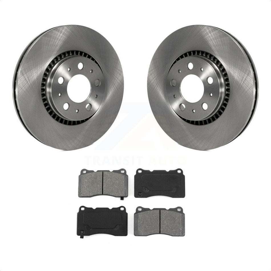 Front Disc Brake Rotors And Semi-Metallic Pads Kit For 2005-2007 Volvo V70 R With 305mm Diameter Rotor K8S-100377 by Transit Auto