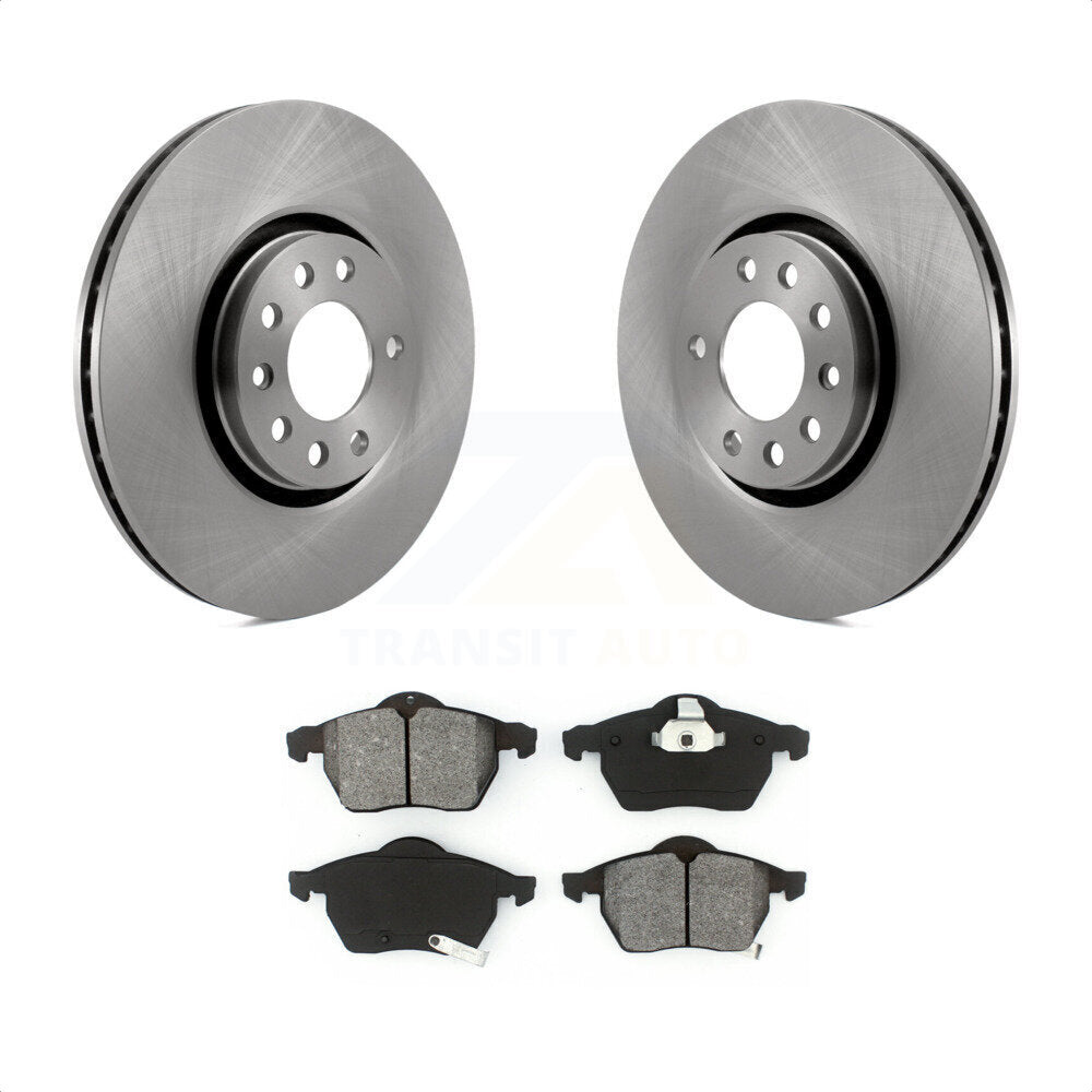 Front Disc Brake Rotors And Semi-Metallic Pads Kit For Saab 9-5 9-3 K8S-100380 by Transit Auto