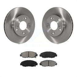 Front Disc Brake Rotors And Semi-Metallic Pads Kit For Honda Civic K8S-100382