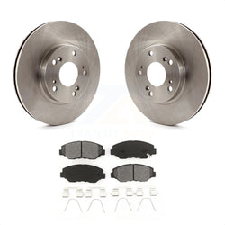 Front Disc Brake Rotors And Semi-Metallic Pads Kit For 2002-2004 Honda CR-V K8S-100385