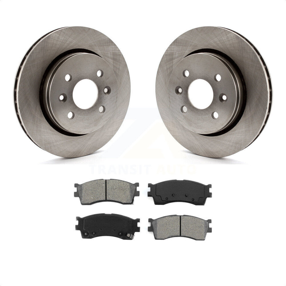 Front Disc Brake Rotors And Semi-Metallic Pads Kit For Kia Spectra Sephia K8S-100389 by Transit Auto