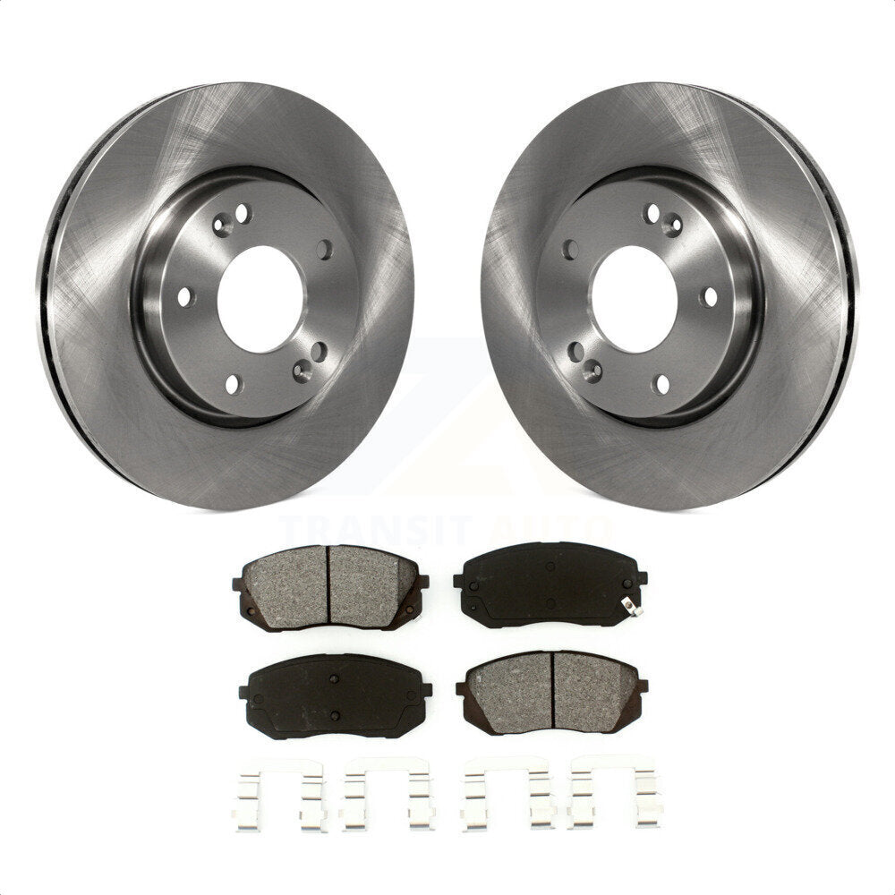 Front Disc Brake Rotors And Semi-Metallic Pads Kit For 2010-2012 Kia Rondo K8S-100393 by Transit Auto