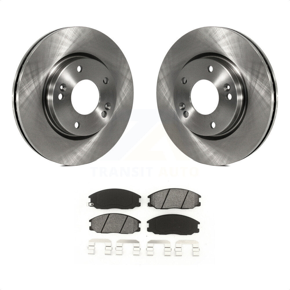 Front Disc Brake Rotors And Semi-Metallic Pads Kit For 2001-2006 Hyundai Santa Fe With 276mm Diameter Rotor K8S-100398 by Transit Auto