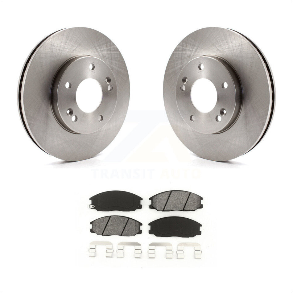 Front Disc Brake Rotors And Semi-Metallic Pads Kit For Hyundai XG350 XG300 K8S-100400 by Transit Auto