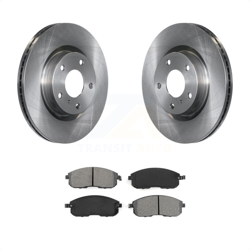 Front Disc Brake Rotors And Semi-Metallic Pads Kit For Infiniti G35 Nissan 350Z INFINITI K8S-100406 by Transit Auto