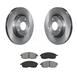 Front Disc Brake Rotors And Semi-Metallic Pads Kit For Infiniti G35 Nissan 350Z INFINITI K8S-100406