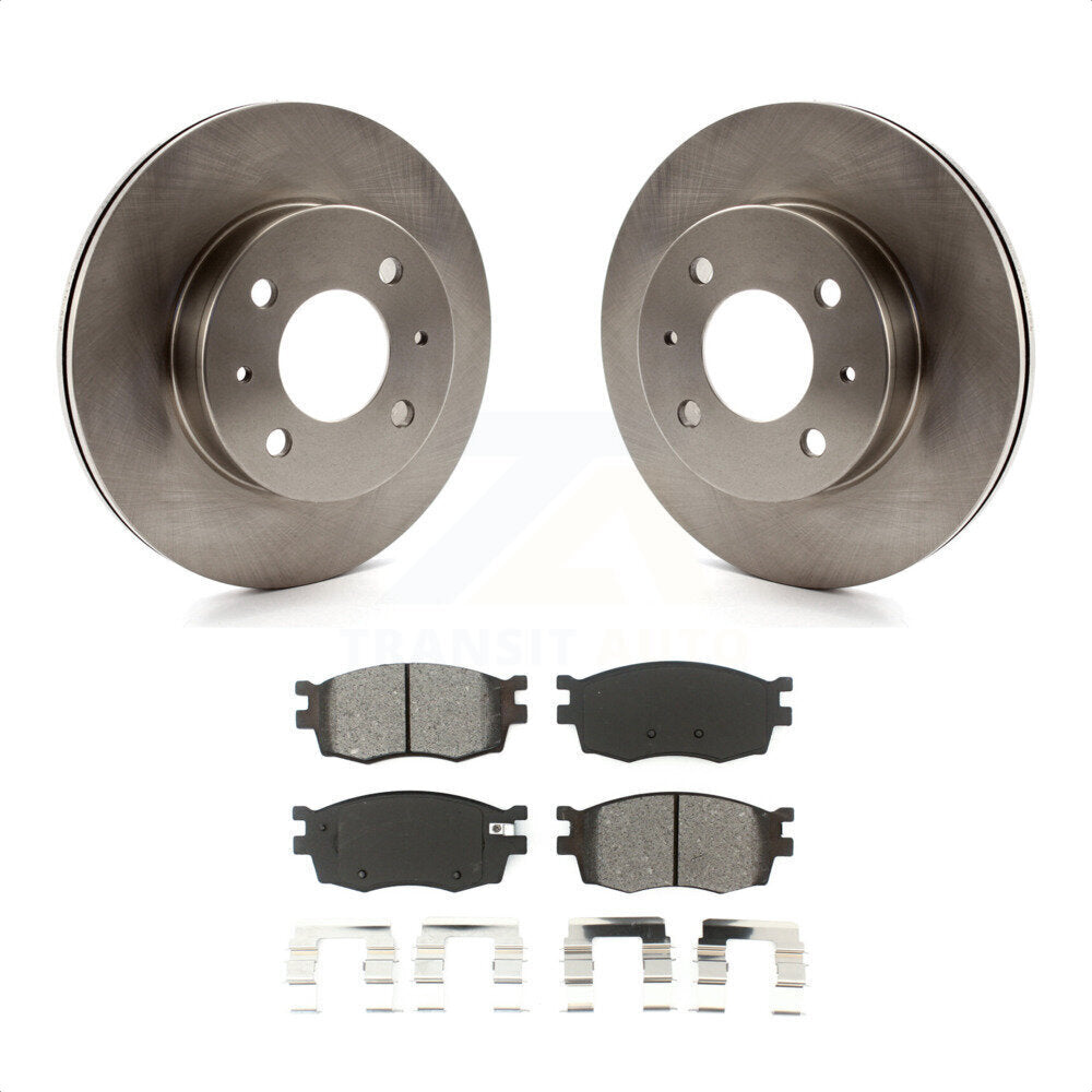 Front Disc Brake Rotors And Semi-Metallic Pads Kit For 2006 Hyundai Accent Hatchback K8S-100420 by Transit Auto